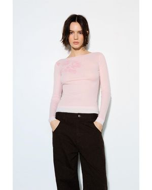 Pull&Bear Double Long Sleeve T-Shirt - Grey