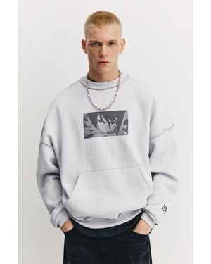 Pull&Bear Dan Da Dan Sweatshirt - Grey