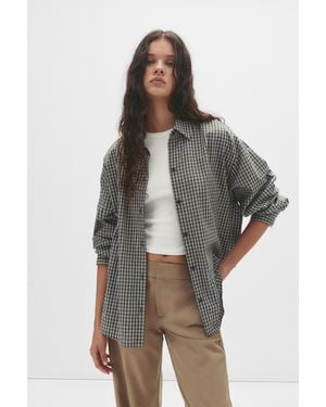 Pull&Bear Grünes Hemd Mit Karos - Mehrfarbig