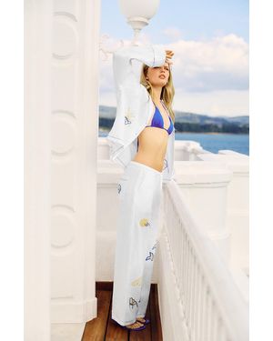 Pull&Bear La Toja 100% Linen Trousers - White