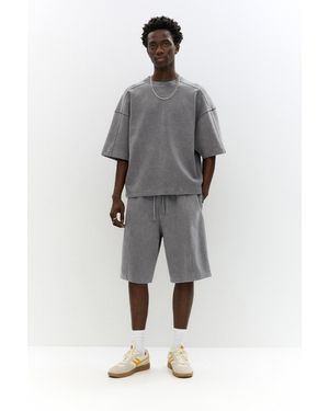Pull&Bear Super Baggy Jogger Bermuda Shorts - Grey