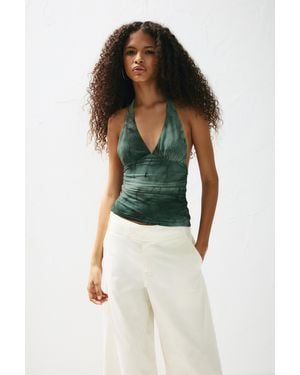 Pull&Bear Tie-Dye Halter Top - Multicolour