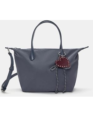Pull&Bear Mini-Shopper Nylon Mit Schmuckdetail - Blau