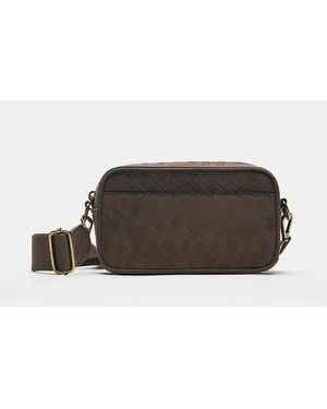 Pull&Bear Stwd Embossed Crossbody Bag - Brown
