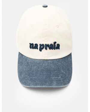 Pull&Bear Embroidered Cap - Blue