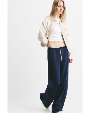 Pull&Bear Wide-Leg Joggers - Blue