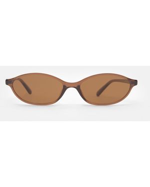 Pull&Bear Ovale Cat-Eye-Sonnenbrille - Weiß