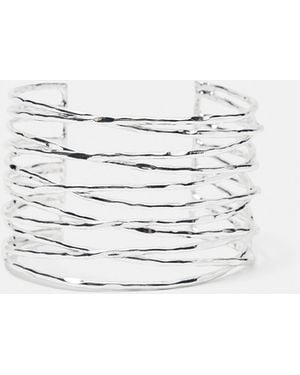 Pull&Bear Multi-Strand Arm Cuff - White