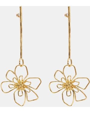 Pull&Bear Blumen-Hängeohrringe - Weiß