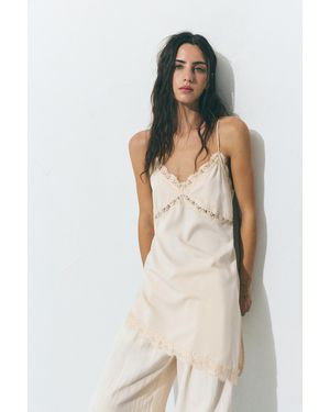 Pull&Bear Asymmetric Camisole Top - White