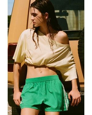 Pull&Bear Sporty Bermuda Shorts With Side Stripes - Green