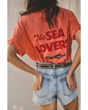 Pull&Bear T-Shirt With Fish - Orange