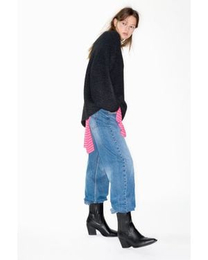 Pull&Bear Absatzstiefeletten Im Cowboylook - Blau