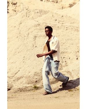 Pull&Bear Cowboy-Hemd Mit Kurzen Ärmeln - Natur