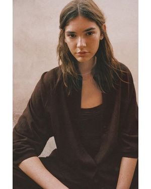 Pull&Bear Rustic Linen Blend Shirt - Black