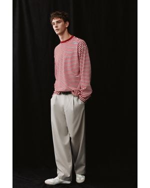 Pull&Bear Tailored Darted Trousers - Black