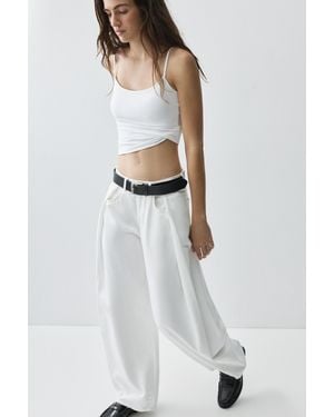 Pull&Bear Basic Top With Adjustable Straps - Blue