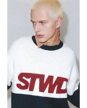 Pull&Bear Stwd Panelled Jumper - White