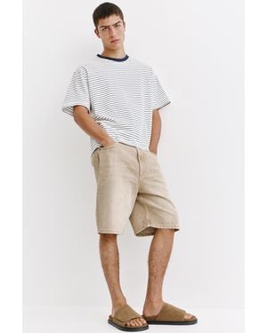 Pull&Bear Flat Leather Sandals - Brown