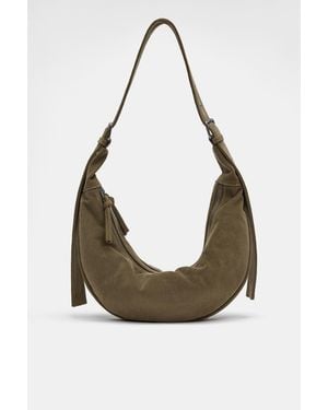 Pull&Bear Canvas-Umhängetasche - Grau
