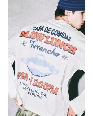 Pull&Bear Stwd Graphic T-Shirt - Grey
