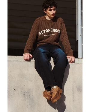 Pull&Bear Brauner Pullover Autonomous - Schwarz