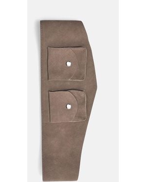 Pull&Bear Wide Belt With Pockets - Natural