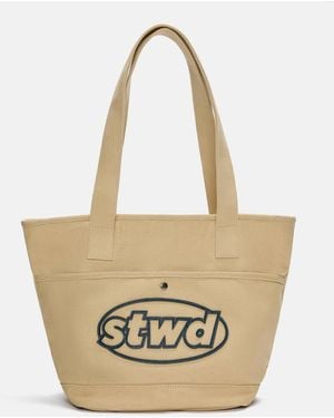 Pull&Bear Stwd-Shopper-Tasche Aus Canvas - Natur