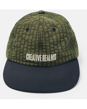 Pull&Bear Printed Embroidered Cap - Green