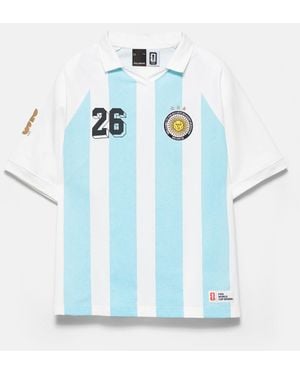 Pull&Bear Argentina Fifa World Cup 26 Polo Shirt - Blue