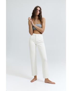 Pull&Bear High-Waist Mom Jeans - White