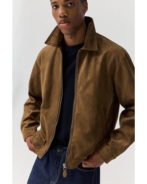 Pull&Bear Faux Suede Jacket - Grey