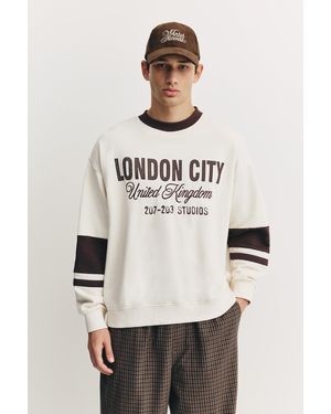 Pull&Bear London City Graphic Sweatshirt - Multicolour