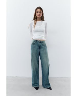 Pull&Bear Oversize Baggy Jeans - Blue