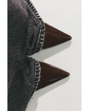 Pull&Bear Faux Patent Leather High-Heel Shoes - Black
