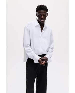Pull&Bear Oscar Ouyang Pleated Shirt - White
