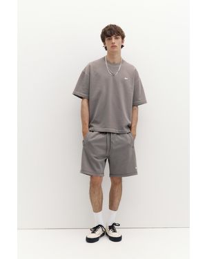 Pull&Bear Bermuda Jogger With Logo - Grey