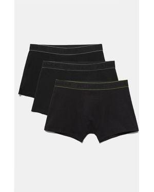 Pull&Bear Pack Of 3 Boxers - Black