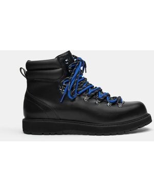 Pull&Bear Lace-Up Mountain Boots - Black
