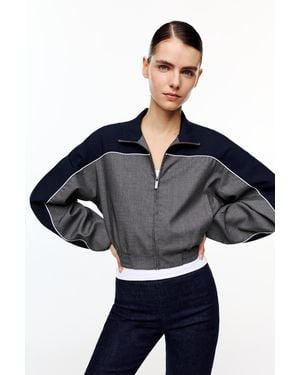 Pull&Bear Colour Block Panel Jacket - Black