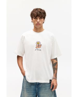 Pull&Bear Bráulio Amado Daisy T-Shirt - White