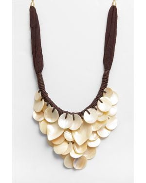 Pull&Bear Mother-Of-Pearl Necklace - Metallic