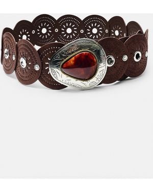 Pull&Bear Gürtel Mit Kreisschnalle - Braun