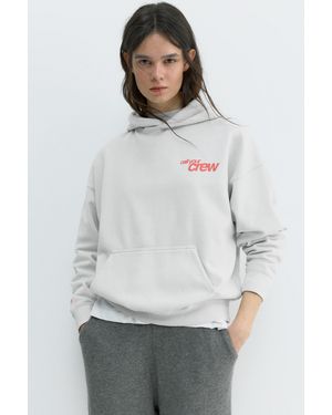 Pull&Bear Crew Studios Hoodie - White
