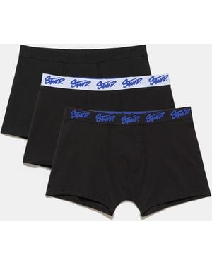 Pull&Bear Pack Of 3 Boxers - Black