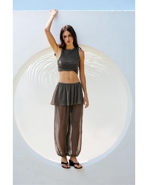 Pull&Bear Sarouel Trousers With Skirt Detail - Multicolour
