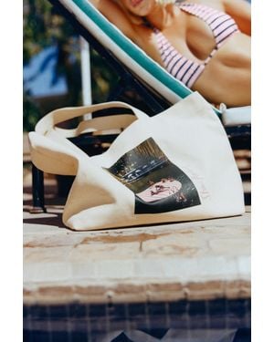 Pull&Bear Slim Aarons Tote Bag - White