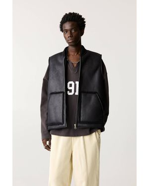 Pull&Bear Double-Faced Gilet - Black