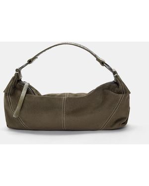 Pull&Bear Studded Shoulder Bag - Green