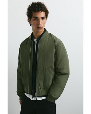 Pull&Bear Padded Bomber Jacket - Green
